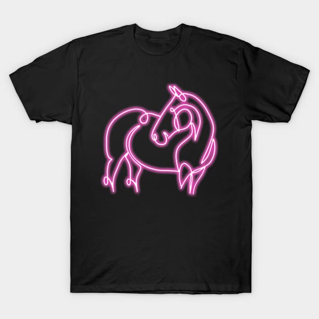 Neon Horse T-Shirt by Ory Photography Designs